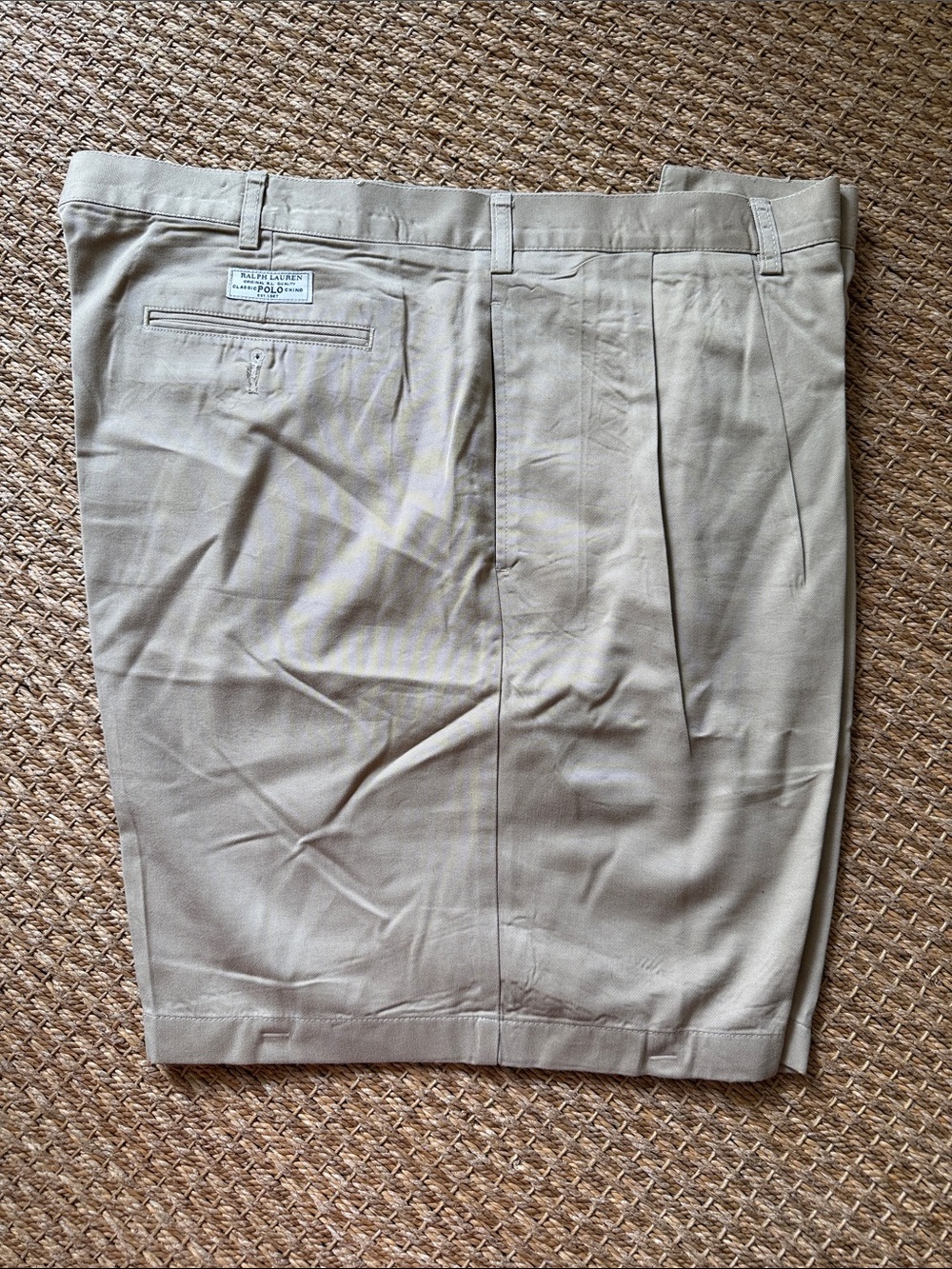 Polo by Ralph Lauren Khaki Flat-Front Men's Shorts